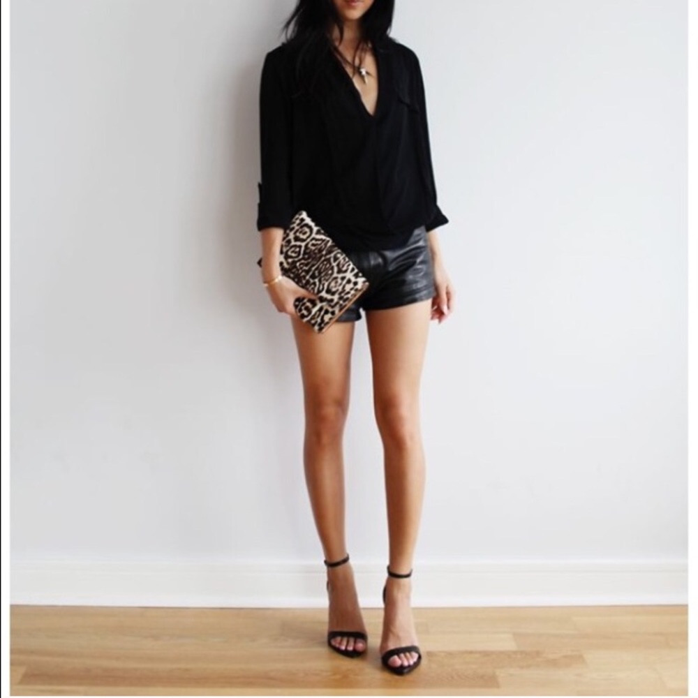 Leather look shorts Zara - worn Once